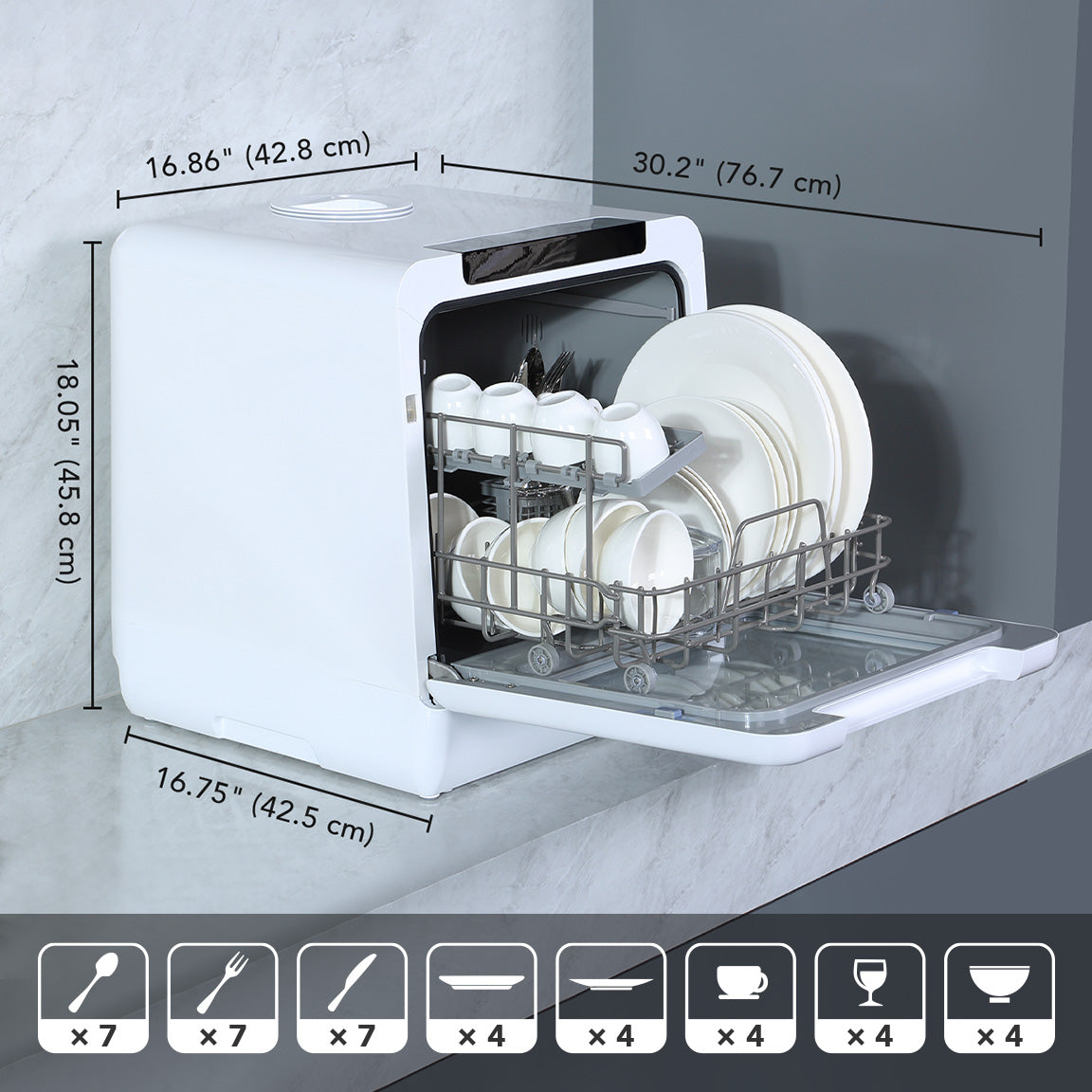 NANOVA D1 Spülmaschine und Q1 Waschmaschine Bundle